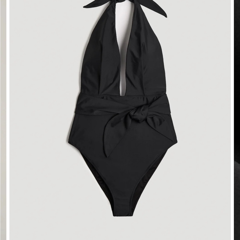XL TALL Black One Piece Swimsuit